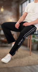 STRAIGHT FIT ONLY BLACK TRACK PANT - Image 4