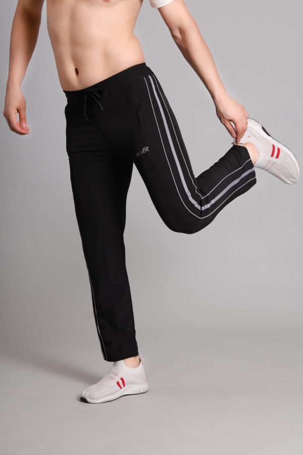 REGULAR FIT BLACK TRACK PANT - Image 3