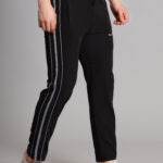 REGULAR FIT BLACK TRACK PANT