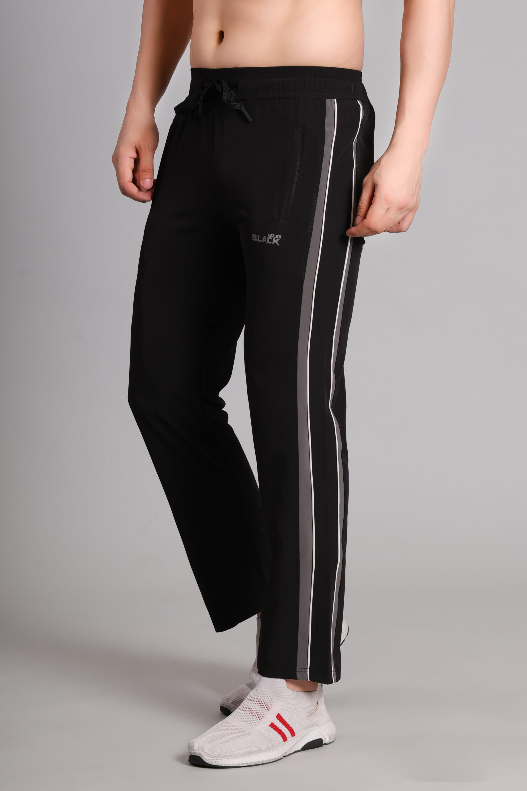 IMG_8156 STRAIGHT FIT ONLY BLACK TRACK PANT - Image 1