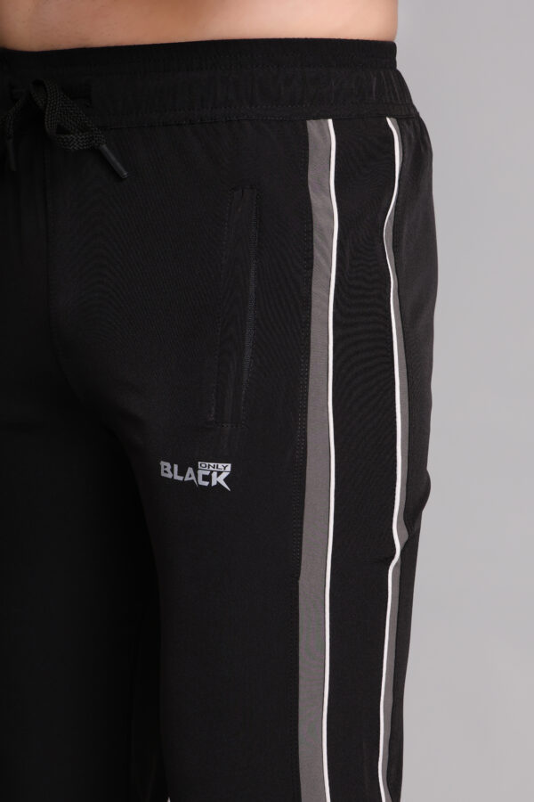 STRAIGHT FIT ONLY BLACK TRACK PANT - Image 3